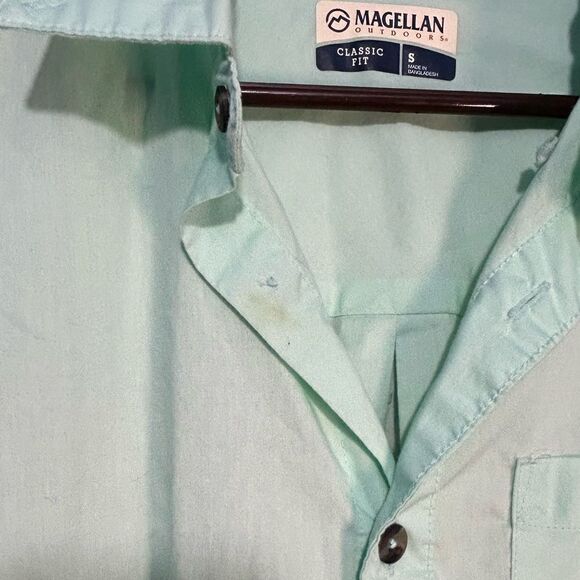 5 for $25🔥Magellan Mint Green Fishing Outdoors Classic Fit Shirt Small - Picture 5 of 8